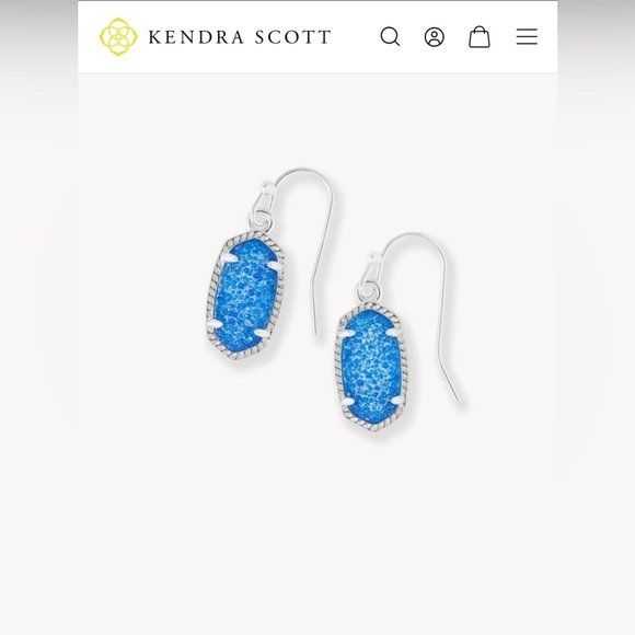 Kendra Scott | Lee Drop Earrings in Ocean Kyocera Opal - Picture 1 of 3